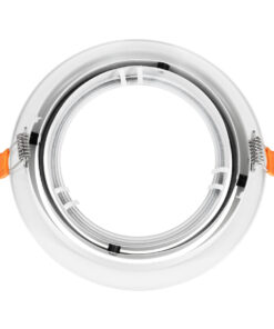 GloboStar® VITA 77850 Χωνευτό Κινούμενο Στρογγυλό Σποτ Οροφής για Λάμπα AR111 – IP20 – Χυτό Αλουμίνιο – Φ17 x Υ4.5cm – Λευκό – 5 Χρόνια Εγγύηση