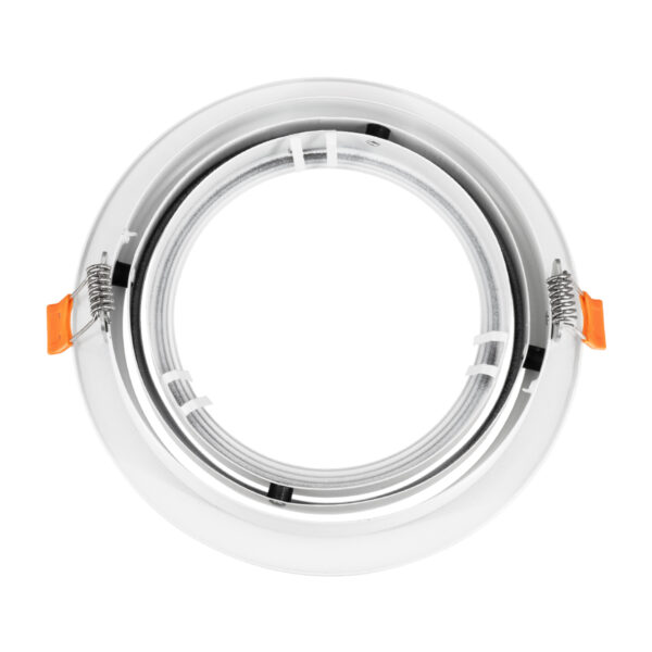 GloboStar® VITA 77850 Χωνευτό Κινούμενο Στρογγυλό Σποτ Οροφής για Λάμπα AR111 – IP20 – Χυτό Αλουμίνιο – Φ17 x Υ4.5cm – Λευκό – 5 Χρόνια Εγγύηση