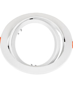 GloboStar® VITA 77850 Χωνευτό Κινούμενο Στρογγυλό Σποτ Οροφής για Λάμπα AR111 – IP20 – Χυτό Αλουμίνιο – Φ17 x Υ4.5cm – Λευκό – 5 Χρόνια Εγγύηση