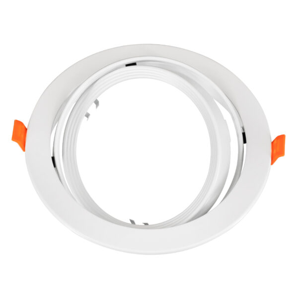 GloboStar® VITA 77850 Χωνευτό Κινούμενο Στρογγυλό Σποτ Οροφής για Λάμπα AR111 – IP20 – Χυτό Αλουμίνιο – Φ17 x Υ4.5cm – Λευκό – 5 Χρόνια Εγγύηση