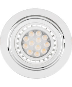 GloboStar® VITA 77850 Χωνευτό Κινούμενο Στρογγυλό Σποτ Οροφής για Λάμπα AR111 – IP20 – Χυτό Αλουμίνιο – Φ17 x Υ4.5cm – Λευκό – 5 Χρόνια Εγγύηση