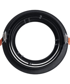 GloboStar® VITA 77851 Χωνευτό Κινούμενο Στρογγυλό Σποτ Οροφής για Λάμπα AR111 – IP20 – Χυτό Αλουμίνιο – Φ17 x Υ4.5cm – Μαύρο – 5 Χρόνια Εγγύηση