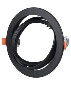 GloboStar® VITA 77851 Χωνευτό Κινούμενο Στρογγυλό Σποτ Οροφής για Λάμπα AR111 – IP20 – Χυτό Αλουμίνιο – Φ17 x Υ4.5cm – Μαύρο – 5 Χρόνια Εγγύηση