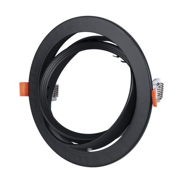 GloboStar® VITA 77851 Χωνευτό Κινούμενο Στρογγυλό Σποτ Οροφής για Λάμπα AR111 – IP20 – Χυτό Αλουμίνιο – Φ17 x Υ4.5cm – Μαύρο – 5 Χρόνια Εγγύηση