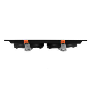 GloboStar® VITA 77855 Χωνευτό Κινούμενο Διπλό Τετράγωνο Σποτ Οροφής για Λάμπα AR111 – IP20 – Χυτό Αλουμίνιο – M33.5 x Π17.5 x Y5.5cm – Μαύρο – 5 Χρόνια Εγγύηση