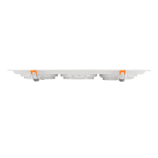 GloboStar® VITA 77856 Χωνευτό Κινούμενο Τριπλο Τετράγωνο Σποτ Οροφής για Λάμπα AR111 – IP20 – Χυτό Αλουμίνιο – M48.7 x Π18.7 x Y5.5cm – Λευκό – 5 Χρόνια Εγγύηση