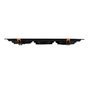 GloboStar® VITA 77857 Χωνευτό Κινούμενο Τριπλο Τετράγωνο Σποτ Οροφής για Λάμπα AR111 – IP20 – Χυτό Αλουμίνιο – M48.7 x Π18.7 x Y5.5cm – Μαύρο – 5 Χρόνια Εγγύηση