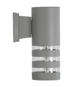 GloboStar® ORION 77884 Φωτιστικό Τοίχου – Απλίκα Αρχιτεκτονικού Φωτισμού Εσωτερικού/Εξωτερικού Χώρου Up or Down Μονόφωτο 1 x GU10 AC220-240V Αδιάβροχο IP65 – Σώμα Αλουμινίου & Tempered Glass – Μ9 x Π14.5 x Υ35.5cm – Ασημί – 5 Years Warranty