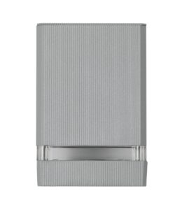 GloboStar® QUATRO 77894 Φωτιστικό Τοίχου – Απλίκα Αρχιτεκτονικού Φωτισμού Εσωτερικού/Εξωτερικού Χώρου Up or Down Μονόφωτο 1 x GU10 AC220-240V Αδιάβροχο IP65 – Σώμα Αλουμινίου & Tempered Glass – Μ11 x Π10 x Υ16.4cm – Ασημί – 5 Years Warranty