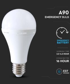 LED Λάμπα E27 15W Έκτακτης Ανάγκης 3 Ωρών V-TAC με Ενσωματωμένη Μπαταρία Φυσικό Λευκό 4000K – 7795