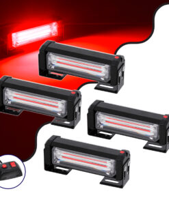 GloboStar® 85030 PRO Series ΣΕΤ 4 x Μπάρες Σήμανσης Οχήματος Πυροσβεστικής για Αυτοκίνητα & Φορτηγά 13 Προγραμμάτων Φωτισμού STROBE LED CREE CXB COB 36W DC 10-30V Αδιάβροχο IP65 Κόκκινο