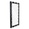 GloboStar® MAKEUP MIRROR-160×80-5 Μοντέρνος Καθρέπτης Μακιγιάζ με Πλαίσιο Φυσικού Ξύλου με Διακόπτη On/Off 20 x E27 AC220-240V – Μ80 x Π7 x Υ160cm – Μαύρος Έβενος