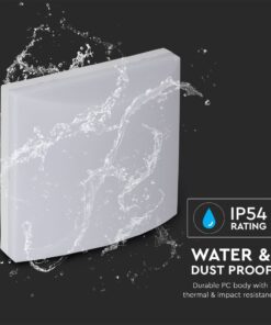 LED Φωτιστικό Τοίχου με Αυτοκόλλητα Αριθμούς- Γράμματα & Αισθητήρα Νύχτας-Μέρας 10W V-TAC PRO Samsung Chip IP54 800lm Θερμό Λευκό 3000K – 780