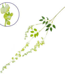 GloboStar® 78007 Τεχνητό Κρεμαστό Φυτό Διακοσμητικών Λουλουδιών με Λαχανί Βιστέρια M22 x Υ110 x Π2cm