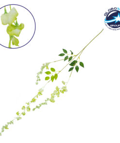 GloboStar® 78007 Τεχνητό Κρεμαστό Φυτό Διακοσμητικών Λουλουδιών με Λαχανί Βιστέρια M22 x Υ110 x Π2cm