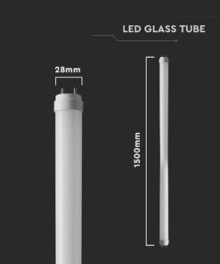 Λάμπα LED G13 T8 SMD γυάλινη 18W 1200mm θερμό 3000K 25τμχ/Κουτί V-TAC – 2981