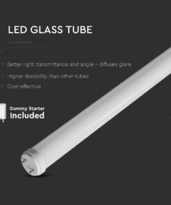 Λάμπα LED G13 T8 SMD γυάλινη 18W 1200mm θερμό 3000K 25τμχ/Κουτί V-TAC – 2981