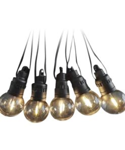 Ηλιακό Αδιάβροχο Φωτιστικό Γιρλάντα 12m με 10 Λάμπες V-TAC IP44 Θερμό Λευκό 3000K με Τηλεχειριστήριο – 7804