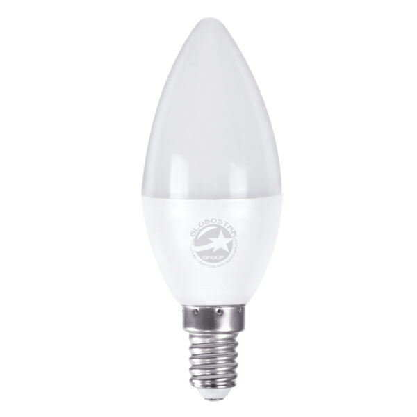 GloboStar® 60004 Λάμπα LED E14 C37 Κεράκι 6W 582lm 260° AC 220-240V IP20 Φ3.7 x Υ10cm Φυσικό Λευκό 4500K - 3 Years Warranty