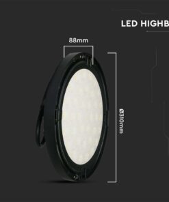 LED Καμπάνα Μαύρη 200W V-TAC 110° 20400lm IP65 Φυσικό Λευκό 4000K – 7812