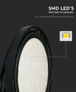 LED Καμπάνα Μαύρη 200W V-TAC 110° 20400lm IP65 Φυσικό Λευκό 4000K – 7812