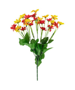 GloboStar® Artificial Garden MARGARET BOUQUET 78207 Τεχνητό Διακοσμητικό Μπουκέτο με Μαργαρίτες M20 x Π20 x Υ35cm
