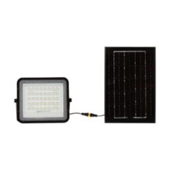 LED ηλιακός προβολέας 6W ψυχρό λευκό 6400K με μαύρο σώμα και χειριστήριο V-TAC – 7821