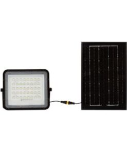 LED ηλιακός προβολέας 6W ψυχρό λευκό 6400K με μαύρο σώμα και χειριστήριο V-TAC – 7821
