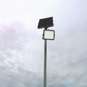 LED ηλιακός προβολέας 6W φυσικό λευκό 4000K με μαύρο σώμα και χειριστήριο V-TAC – 7822