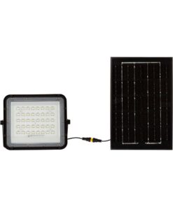 LED ηλιακός προβολέας 6W φυσικό λευκό 4000K με μαύρο σώμα και χειριστήριο V-TAC – 7822