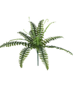 GloboStar® 78257 Τεχνητό Φυτό Μπουκέτο Διακοσμητικών Κλαδιών με Πράσινο Φύλλωμα Φτέρη της Βοστώνης Μ60 x Π60 x Υ40cm