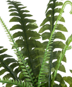 GloboStar® 78257 Τεχνητό Φυτό Μπουκέτο Διακοσμητικών Κλαδιών με Πράσινο Φύλλωμα Φτέρη της Βοστώνης Μ60 x Π60 x Υ40cm