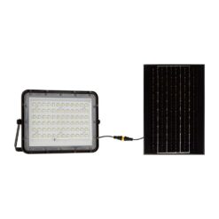 LED ηλιακός προβολέας 15W φυσικό λευκό 4000K με μαύρο σώμα και χειριστήριο V-TAC – 7826