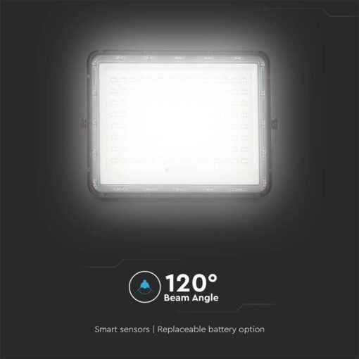 V‑TAC 7828 Ηλιακός Προβολέας LED 4000K 1800lm 16000mAh 20W Panel Τηλεχειριστήριο Μαύρο IP65