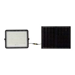 LED ηλιακός προβολέας 20W ψυχρό λευκό 6400K με μαύρο σώμα και χειριστήριο V-TAC – 7827