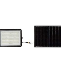 LED ηλιακός προβολέας 20W ψυχρό λευκό 6400K με μαύρο σώμα και χειριστήριο V-TAC – 7827