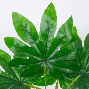 GloboStar® FATSIA 78283 Τεχνητό Φυτό Φάτσια – Μπουκέτο Διακοσμητικών Φυτών – Κλαδιών με Φύλλωμα Πράσινο Υ36cm