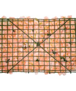 GloboStar® 78306 Συνθετικό Πάνελ Φυλλωσιάς – Κάθετος Κήπος Τριαντάφυλλο – Ορτανσία Μ60 x Υ40 x Π7cm