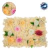 GloboStar® 78308 Συνθετικό Πάνελ Φυλλωσιάς – Κάθετος Κήπος Τριαντάφυλλο – Ορτανσία – Παιώνια Μ60 x Υ40 x Π7cm