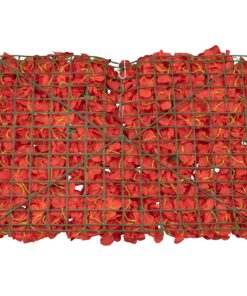 GloboStar® 78310 Συνθετικό Πάνελ Φυλλωσιάς – Κάθετος Κήπος Τριαντάφυλλο – Ορτανσία Μ60 x Υ40 x Π7cm