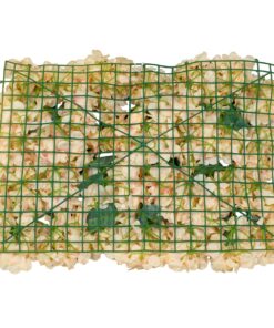 GloboStar® 78312 Συνθετικό Πάνελ Φυλλωσιάς – Κάθετος Κήπος Τριαντάφυλλο – Ορτανσία Μ60 x Υ40 x Π7cm