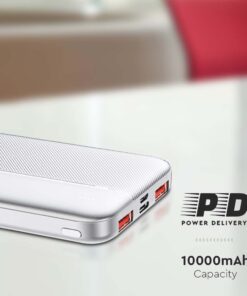 Power Bank 10000mAh και 2 Θύρες Type-C/Micro USB και 2 Θύρες USB Λευκό V-TAC – 7832