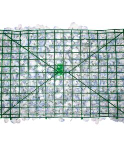 GloboStar® 78321 Συνθετικό Πάνελ Φυλλωσιάς – Κάθετος Κήπος Άγρια Ορτανσία Γαλάζιο/Λευκό Μ60 x Υ40 x Π5cm