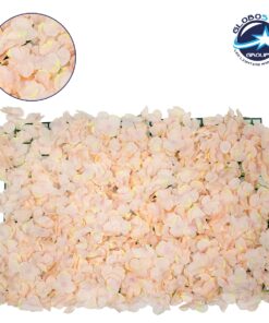 GloboStar® 78327 Συνθετικό Πάνελ Φυλλωσιάς – Κάθετος Κήπος Άγρια Ορτανσία Σομόν Μ60 x Υ40 x Π5cm