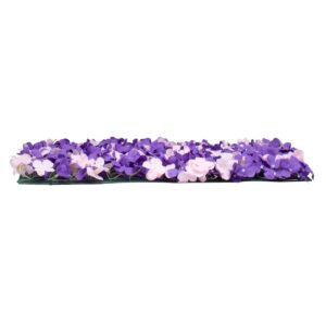 GloboStar® 78329 Artificial – Συνθετικό Τεχνητό Διακοσμητικό Πάνελ Λουλουδιών – Κάθετος Κήπος Ορτανσία – Ροζ – Μωβ Μ60 x Υ40 x Π5cm