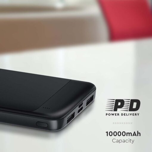 Power Bank με Fast Charging 10000mAh Μαύρο V-TAC με 2 USB – 7833