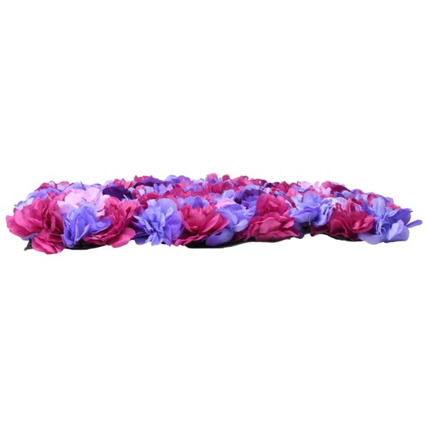 GloboStar® 78332 Artificial – Συνθετικό Τεχνητό Διακοσμητικό Πάνελ Λουλουδιών – Κάθετος Κήπος Τριαντάφυλλο – Ορτανσία – Βιολέτα – Φουξια – Μωβ – Γαλάζιο Μ60 x Υ40 x Π7cm