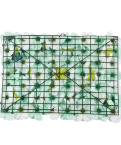 GloboStar® Artificial Garden ROSES STORY BLUE 78334 Τεχνητό Διακοσμητικό Πάνελ Λουλουδιών – Κάθετος Κήπος σύνθεση Αμβροσία Μ60 x Π40 x Υ6cm