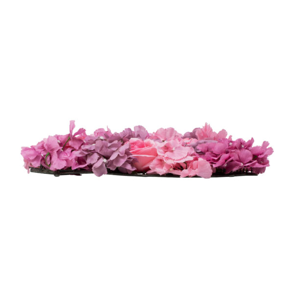 GloboStar® Artificial Garden ROSES STORY PURPLE 78336 Τεχνητό Διακοσμητικό Πάνελ Λουλουδιών – Κάθετος Κήπος σύνθεση Αμβροσία Μ60 x Π40 x Υ6cm