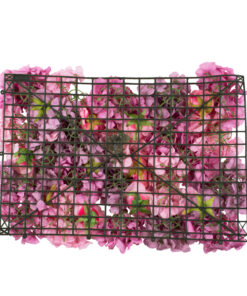 GloboStar® Artificial Garden ROSES STORY PURPLE 78336 Τεχνητό Διακοσμητικό Πάνελ Λουλουδιών – Κάθετος Κήπος σύνθεση Αμβροσία Μ60 x Π40 x Υ6cm